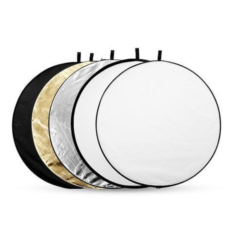 Light Reflector 43 Inch/110cm 5-in-1 Collapsible Multi-Disc Portable Circular Reflector