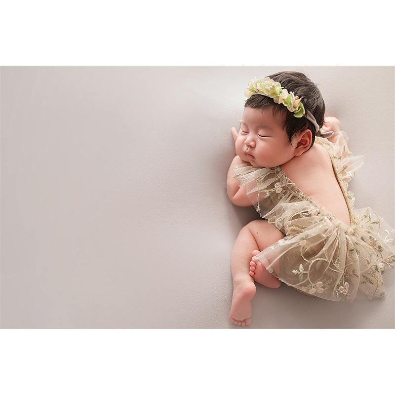Newborn photography props lace one-piece dress for baby girl (with matching headpiece) CL5