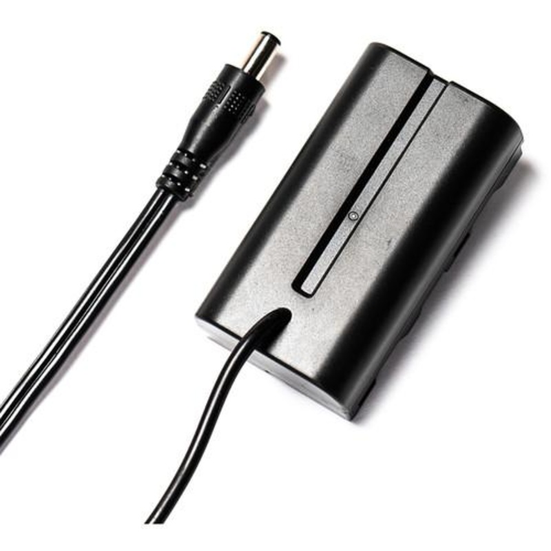 2.1mm Male Power Cable to Sony L-Series (NP-F) Type Dummy Battery (20", Non-Regulated)